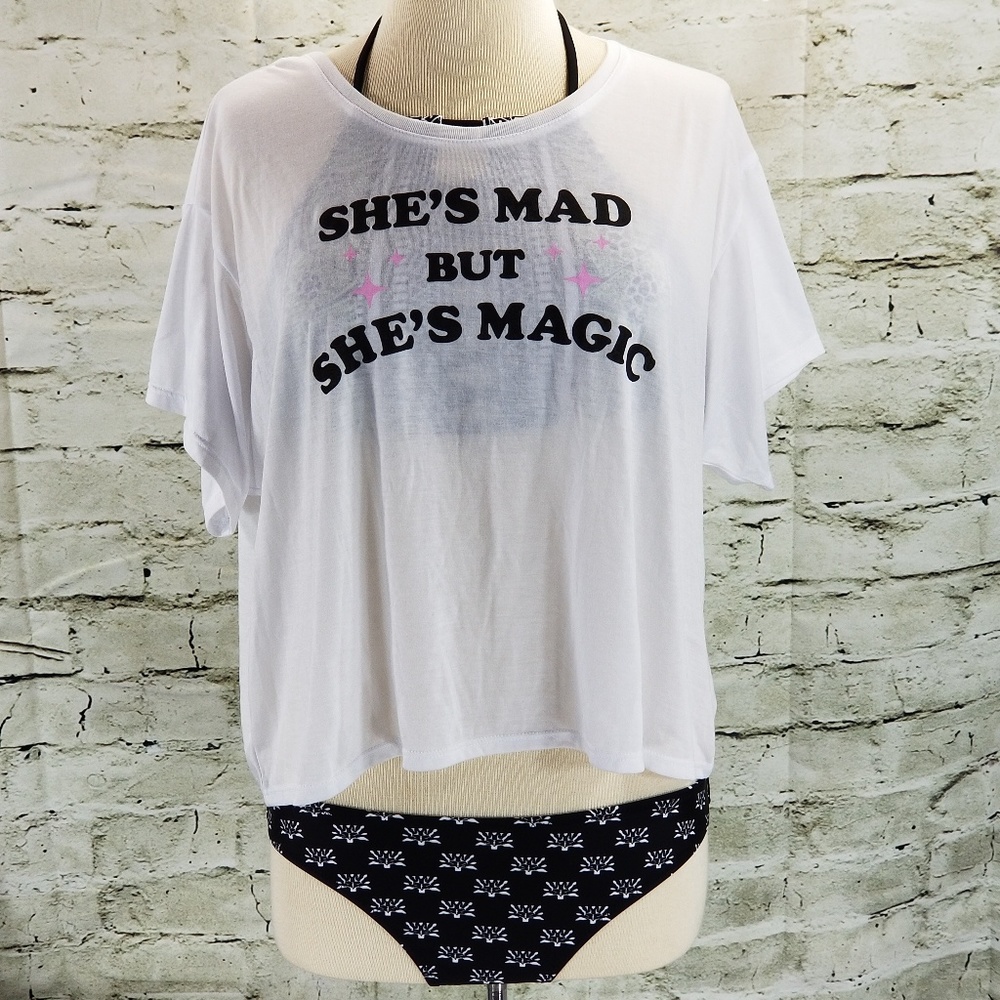 SALE NWT Top She's Mad But Magic Cotton Tee L/XL